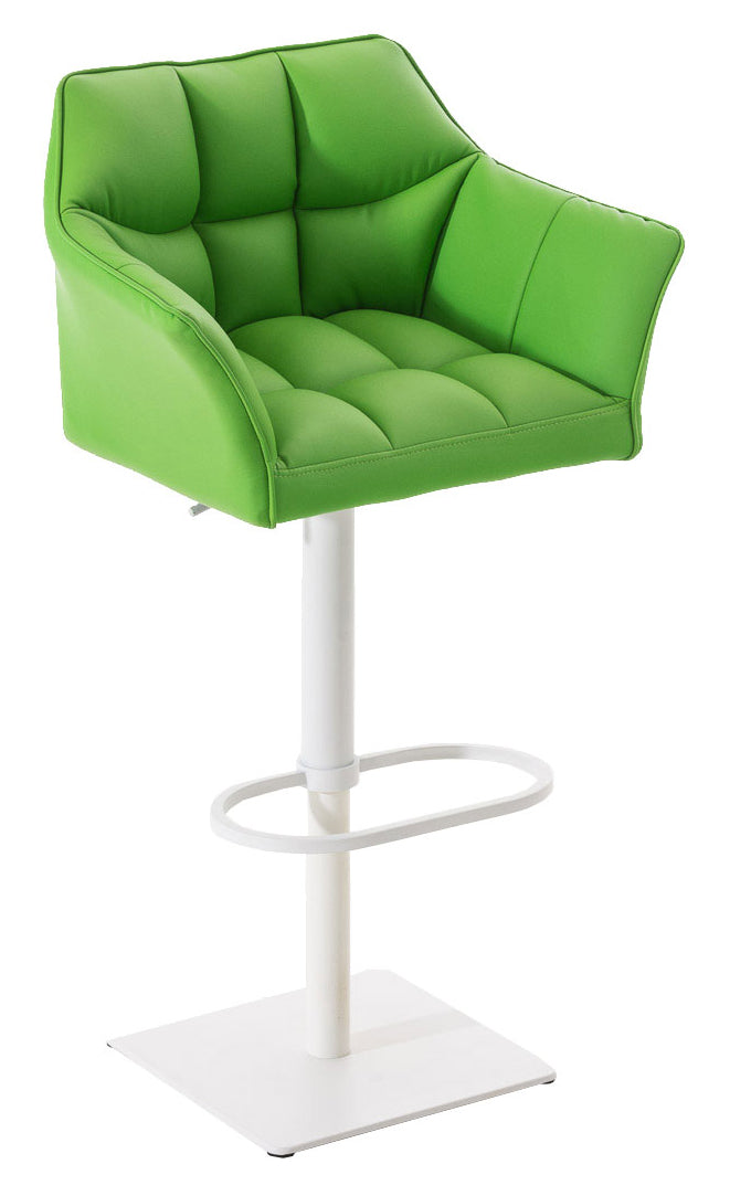 2er Set Barhocker Damaso Kunstleder weiß – Ansicht 2