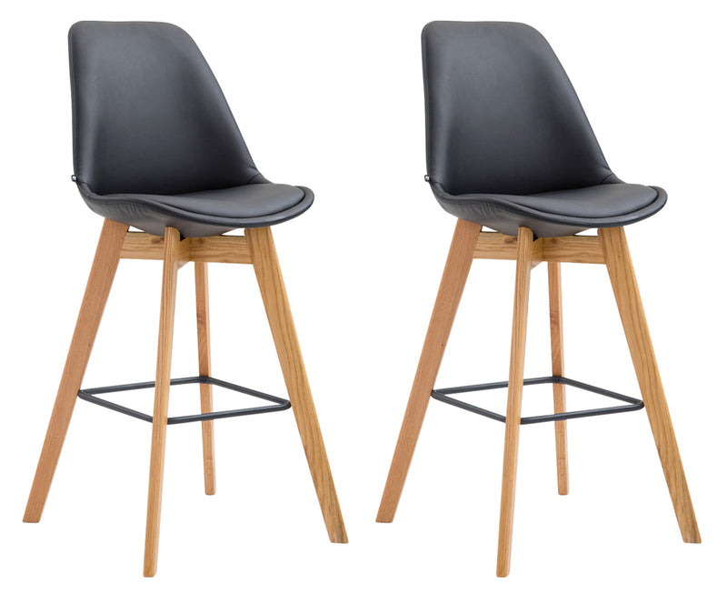 2er Set Barhocker Metz Kunstleder natura