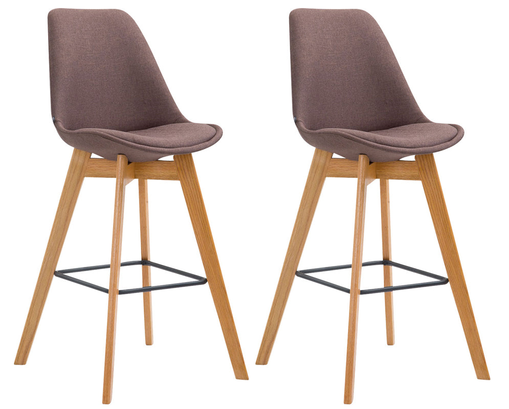 2er Set Barhocker Metz Stoff natura – Ansicht 14