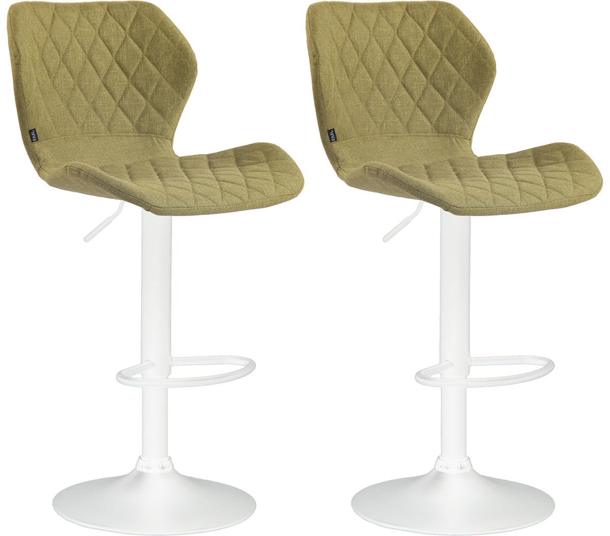 2er Set Barhocker Cork Stoff weiß – Ansicht 6