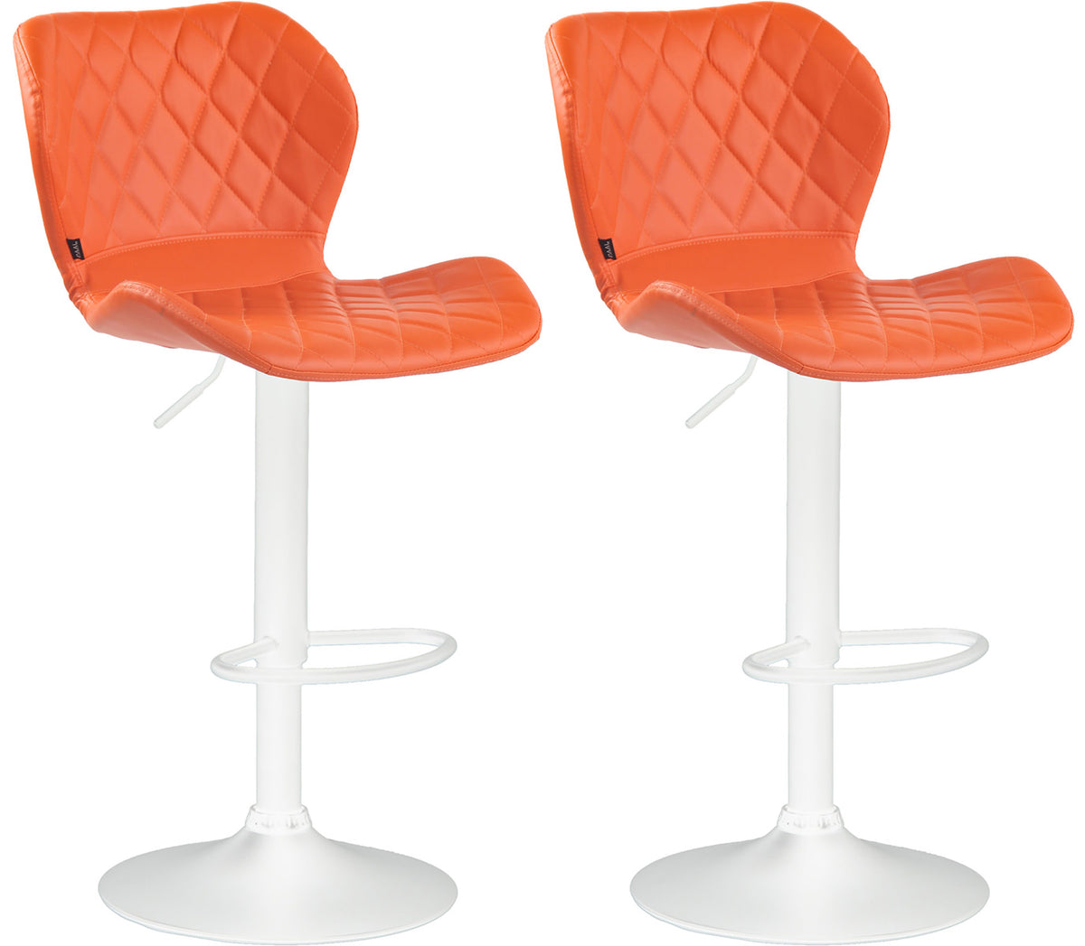 2er Set Barhocker Cork Kunstleder weiß – Ansicht 11