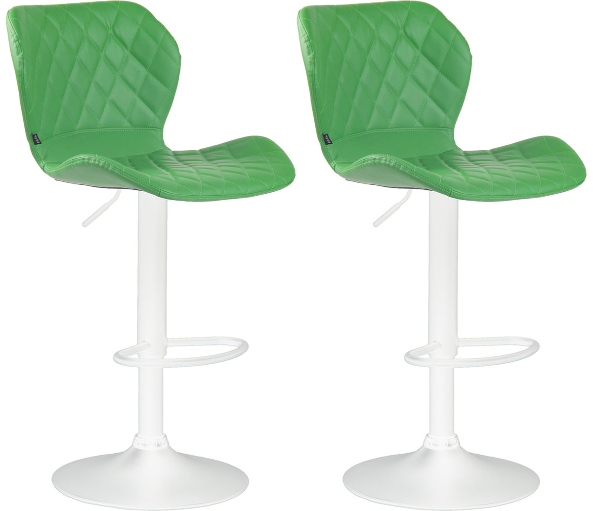 2er Set Barhocker Cork Kunstleder weiß – Ansicht 16