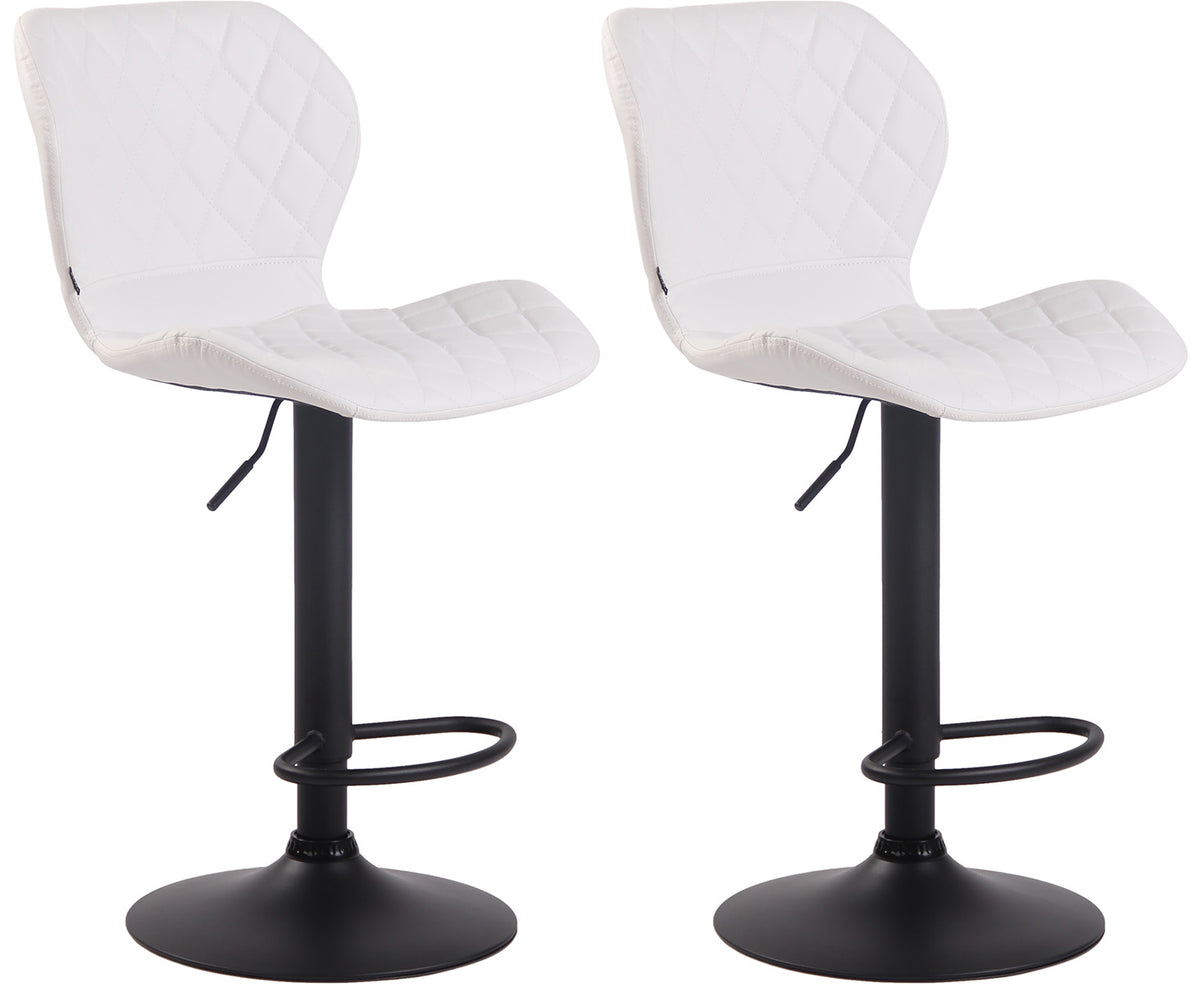 2er Set Barhocker Cork Kunstleder schwarz