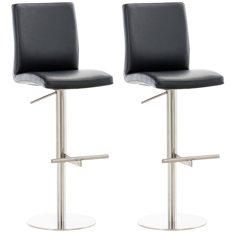 2er Set Barhocker Cadiz Kunstleder edelstahl