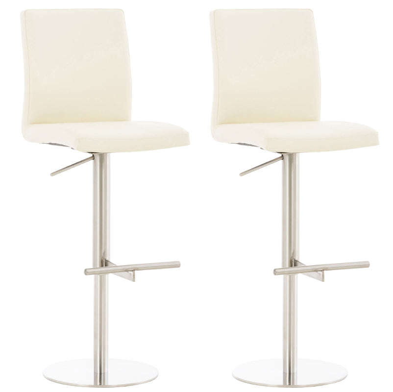 2er Set Barhocker Cadiz Kunstleder edelstahl – Ansicht 9