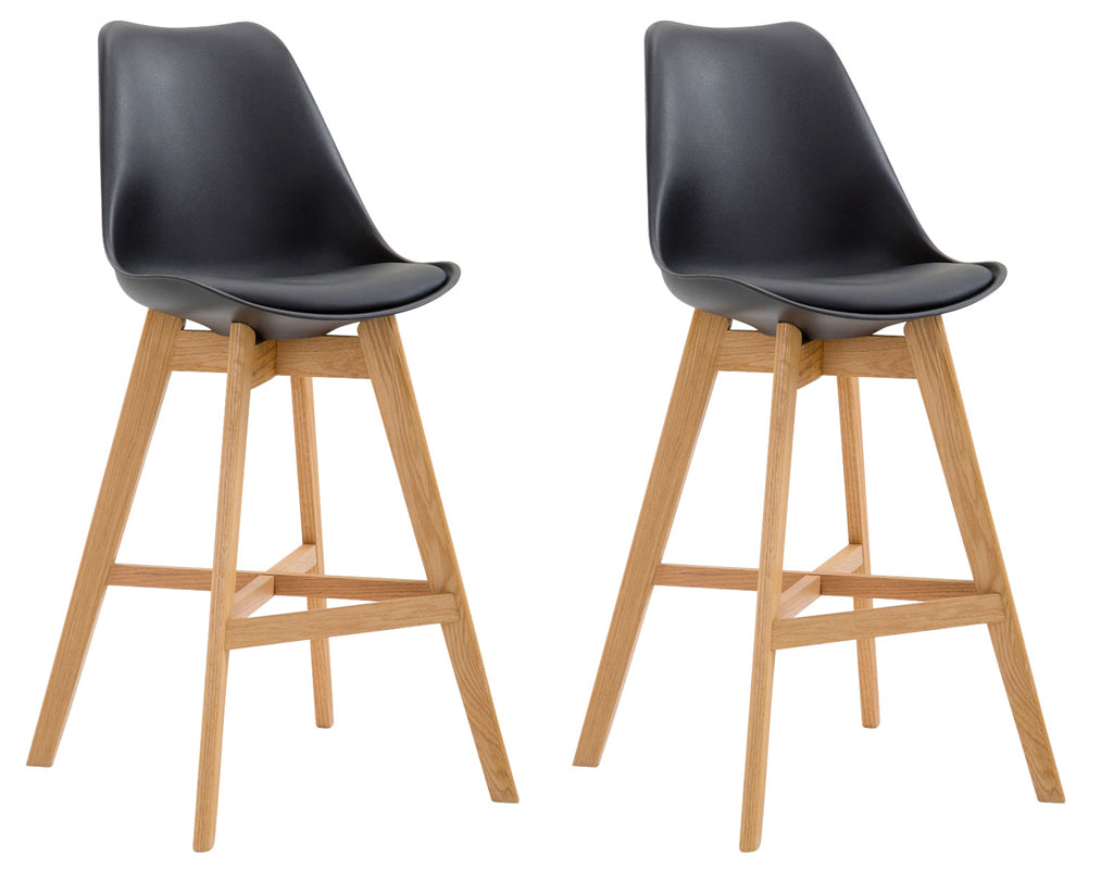 2er Set Barhocker Cannes Kunststoff natura