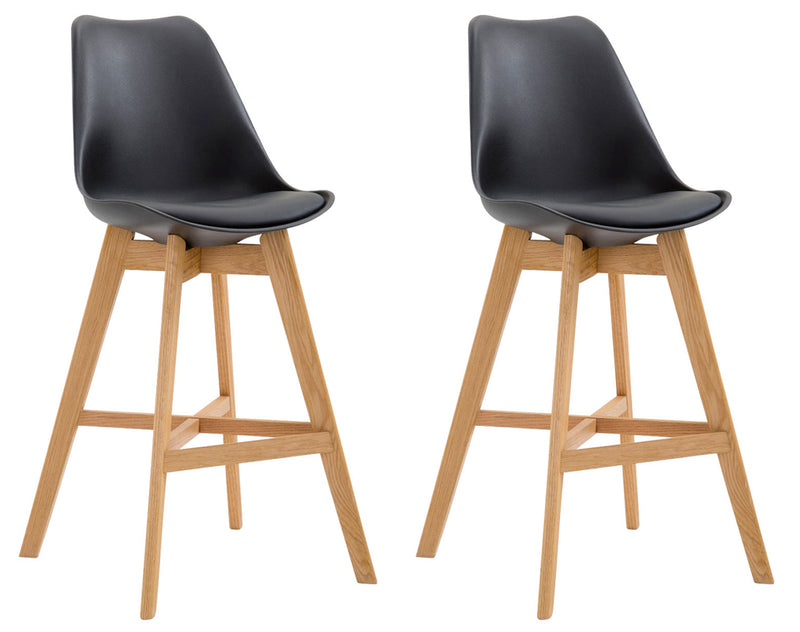 2er Set Barhocker Cannes Kunststoff natura
