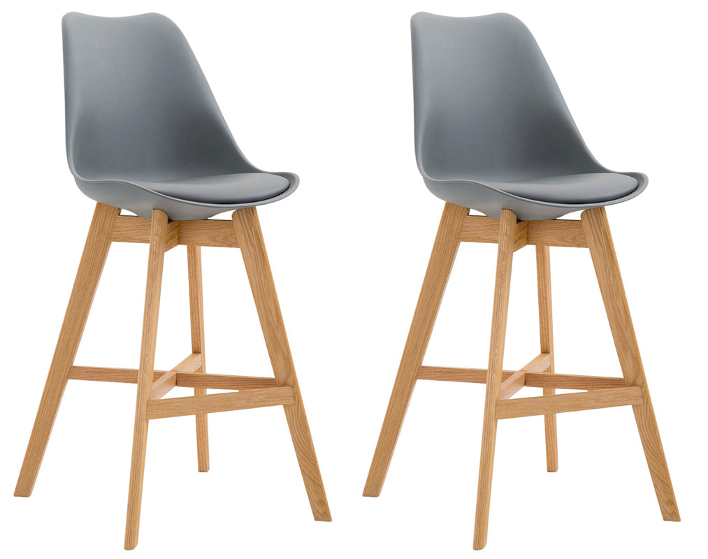 2er Set Barhocker Cannes Kunststoff natura – Ansicht 15