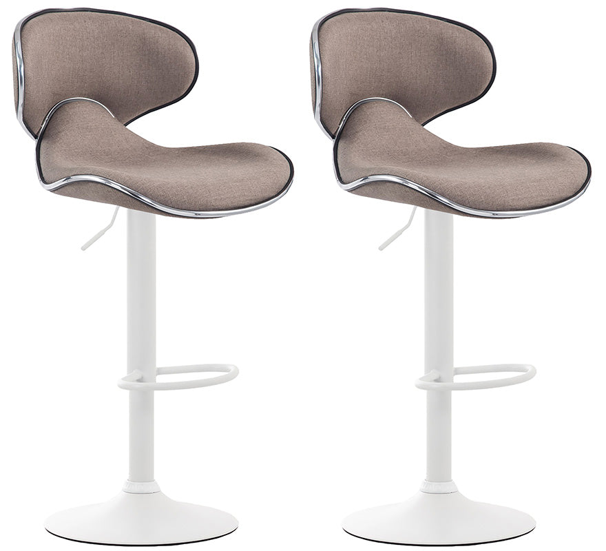 2er Set Barhocker Las Vegas V2 Stoff weiß – Ansicht 17