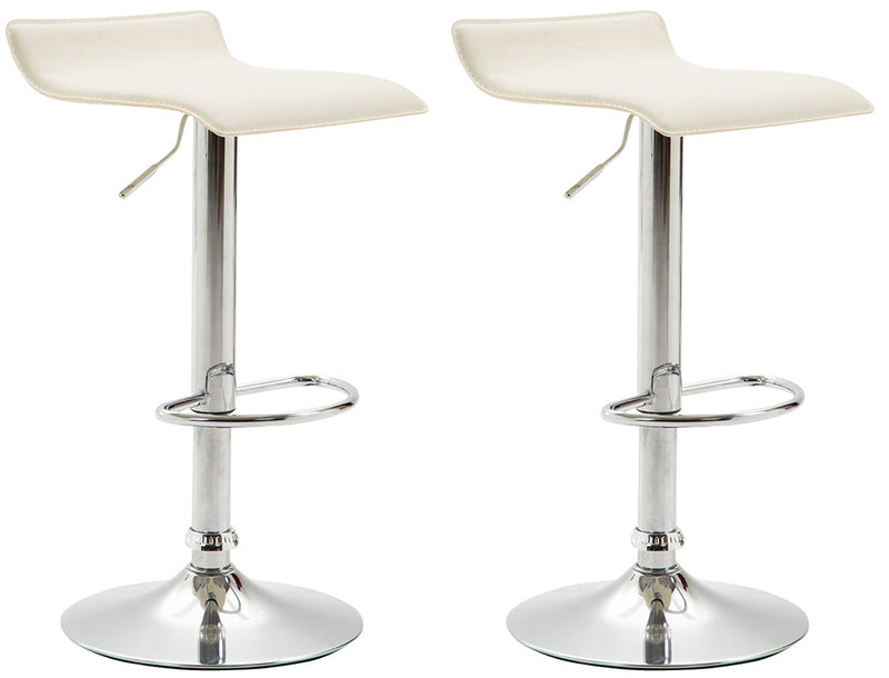2er Set Barhocker Dyn V2 Kunstleder chrom