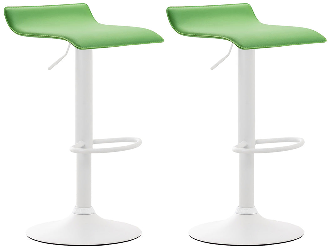 2er Set Barhocker Dyn V2 Kunstleder weiß – Ansicht 13