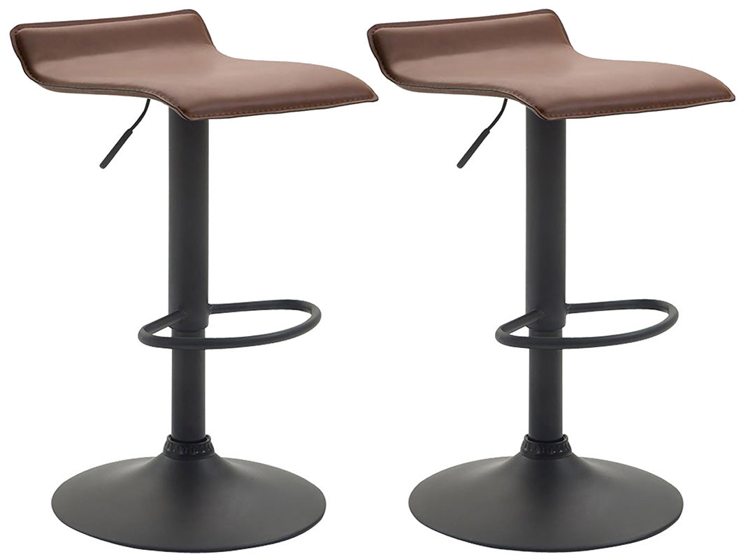 2er Set Barhocker Dyn V2 Kunstleder schwarz – Ansicht 4