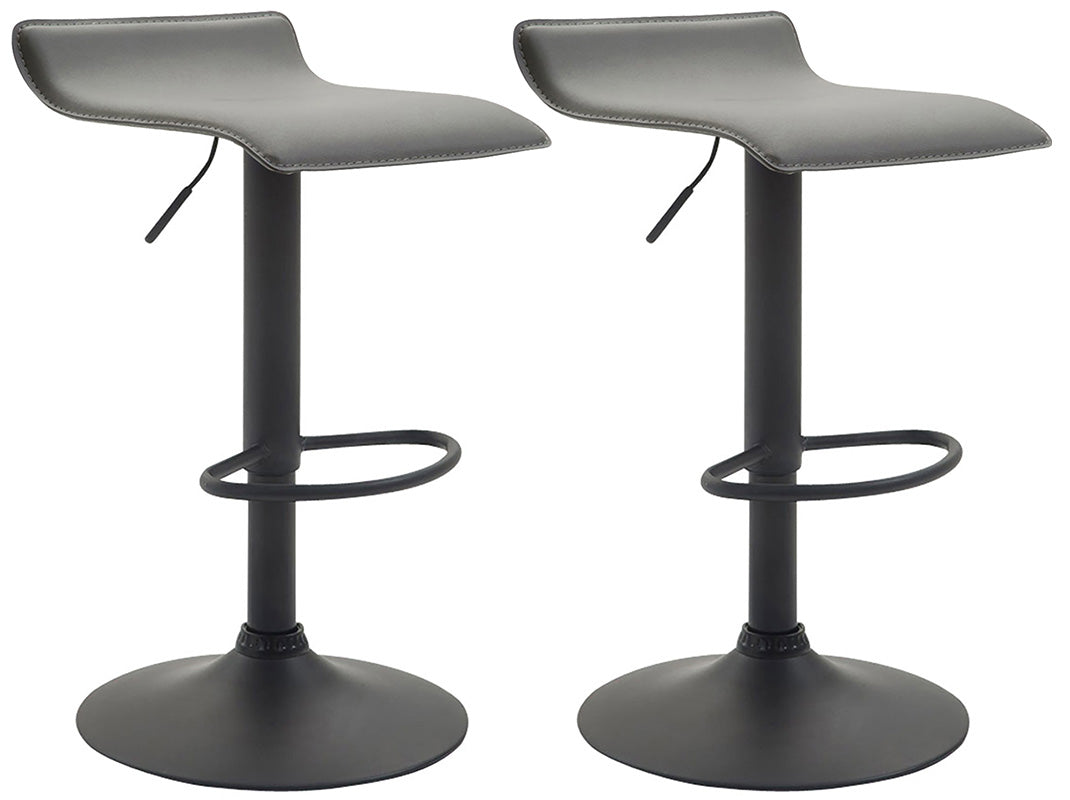 2er Set Barhocker Dyn V2 Kunstleder schwarz – Ansicht 10