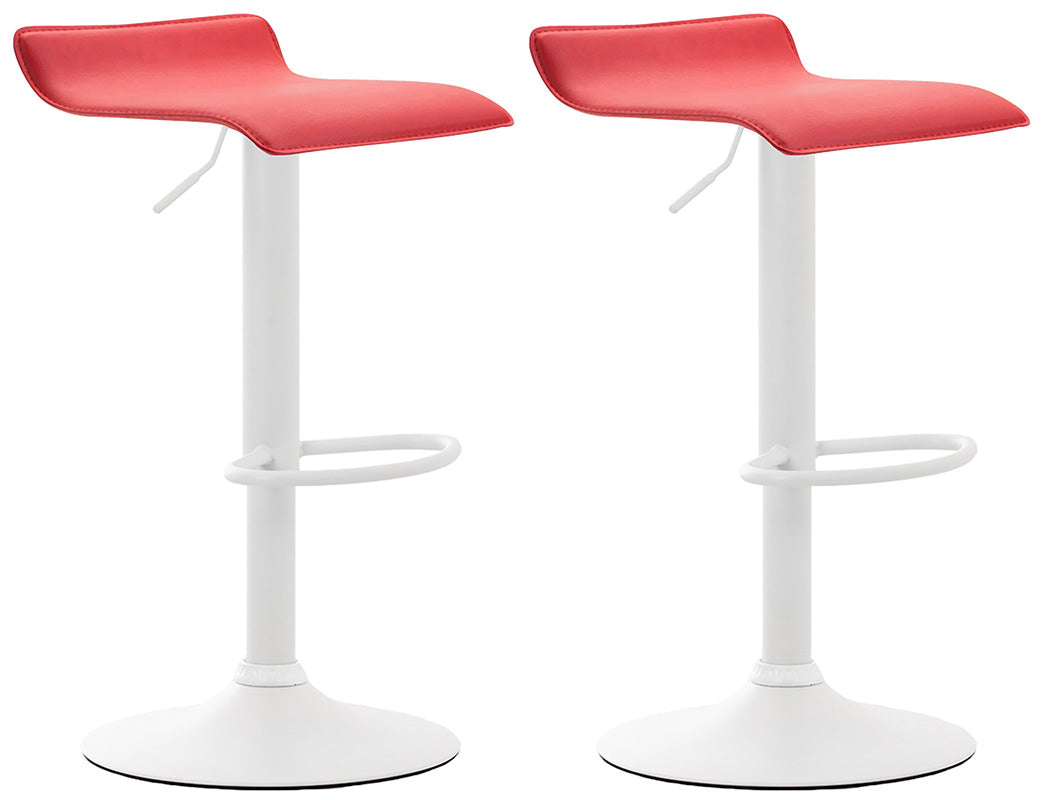 2er Set Barhocker Dyn V2 Kunstleder weiß – Ansicht 19