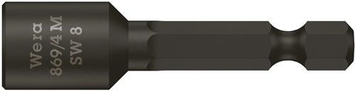 Steckschlüsseleinsatz 869/4M mit 6-Kant-Antrieb Schlüsselweiße 8 mm Länge 50 mm mit Magnet WERA