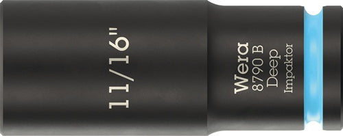 Steckschlüsseleinsatz 8790 B Impaktor Deep 3/8 Zoll 11/16 Zoll L63mm WERA