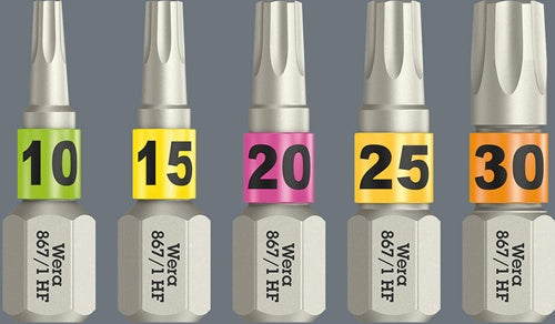 Bit 867 TORX® HF 1/4 Zoll TX 30 L50mm mFarbleitsystem WERA – Ansicht 5