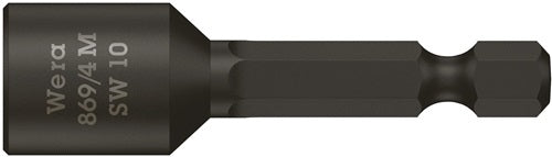 Steckschlüsseleinsatz 869/4M mit 6-Kant-Antrieb Schlüsselweiße 10 mm Länge 50 mm mit Magnet WERA