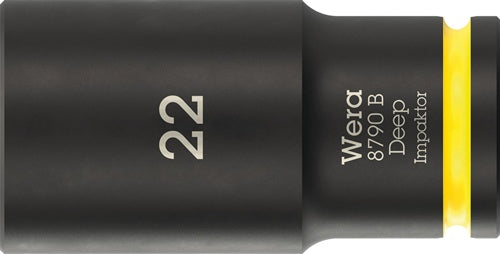 Steckschlüsseleinsatz 8790 B Impaktor Deep 3/8 Zoll 22mm L63mm WERA