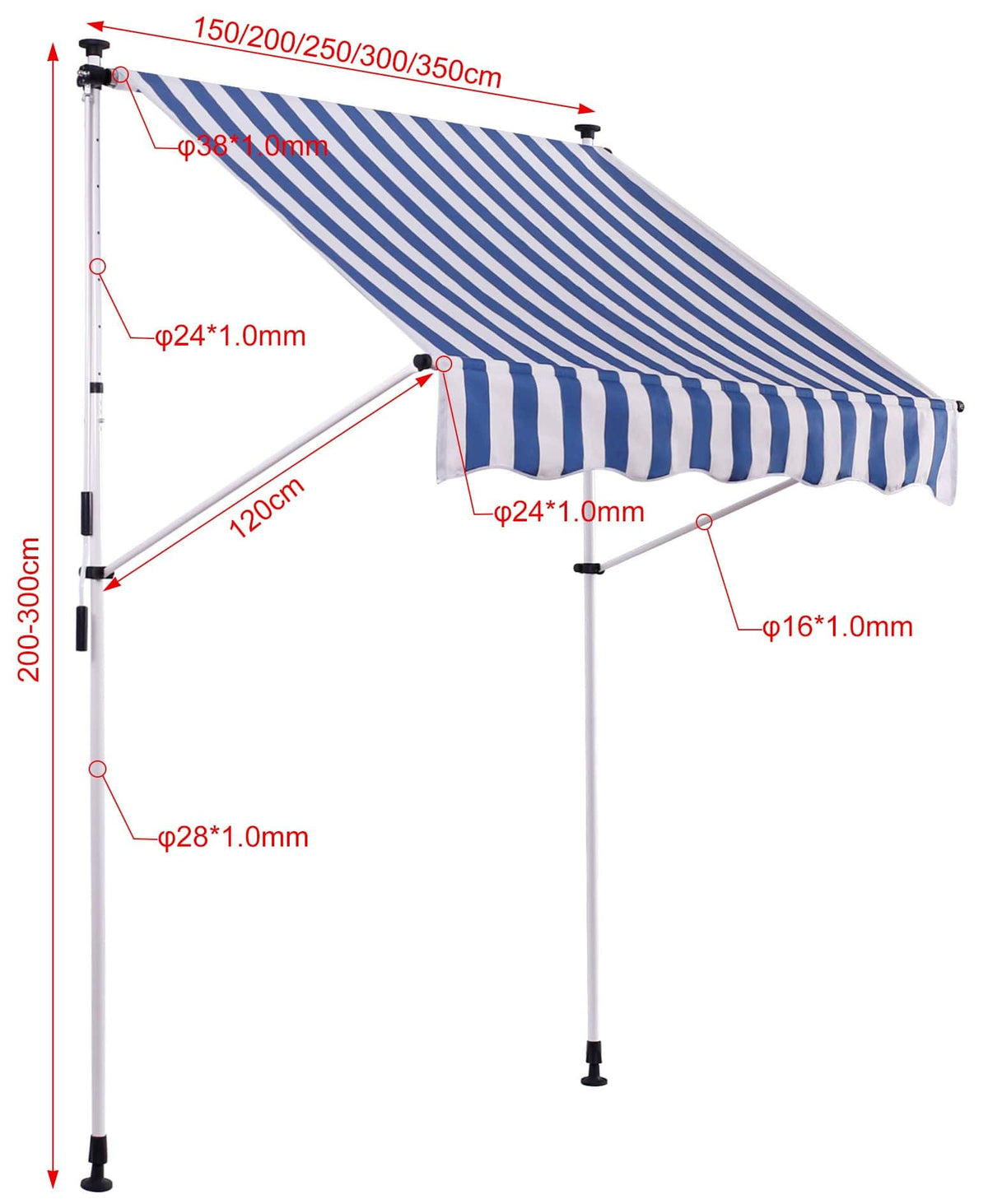 Klemmmarkise Westerly 300x120 cm – Ansicht 18