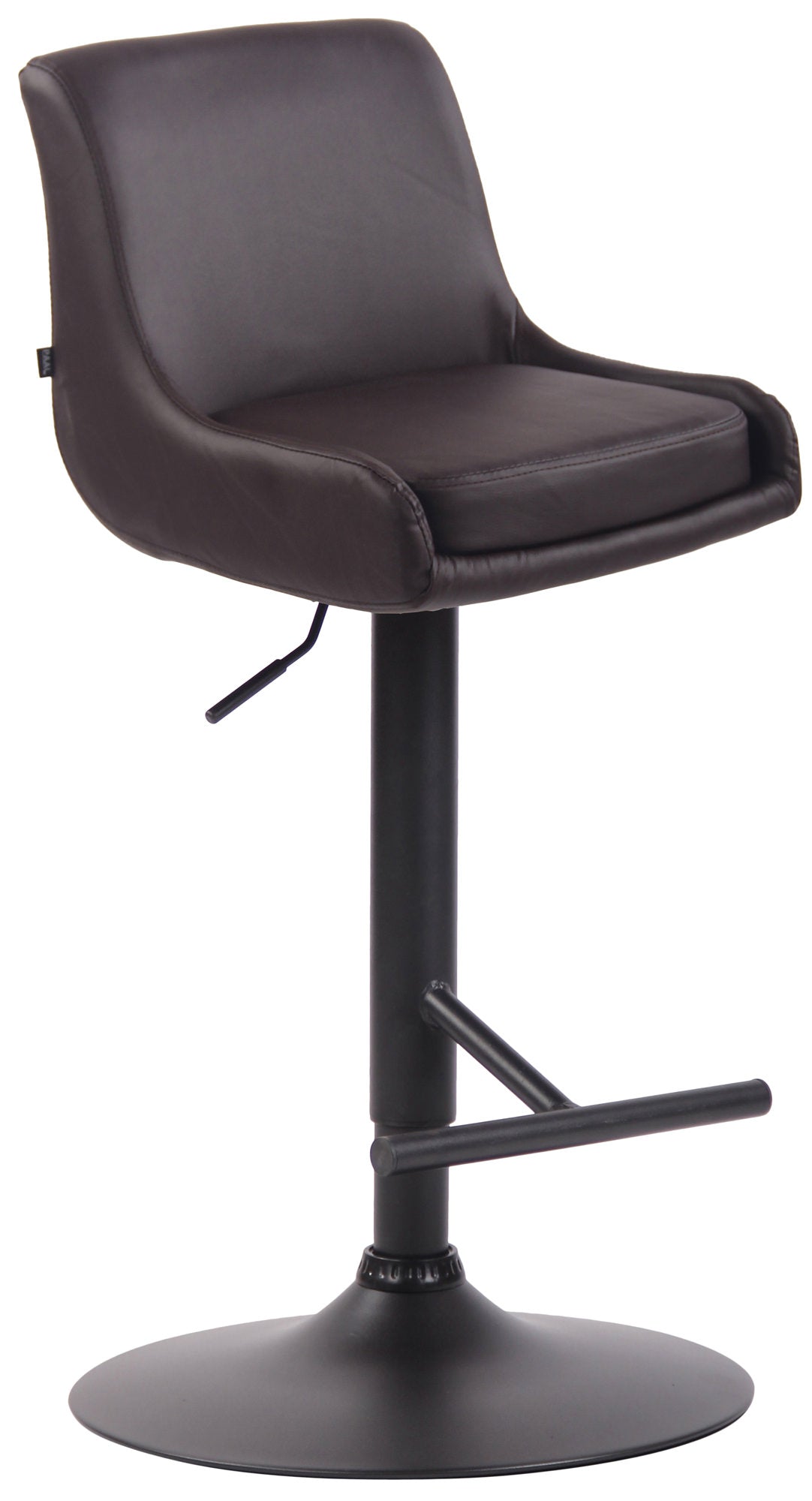 Barhocker Club Kunstleder schwarz