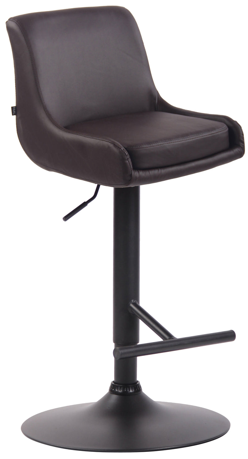 Barhocker Club Kunstleder schwarz