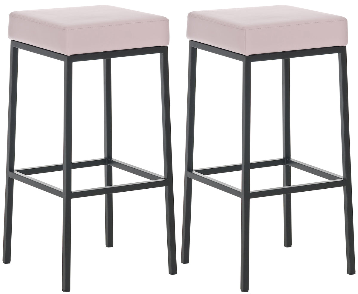 2er Set Barhocker Montreal 85 Kunstleder schwarz