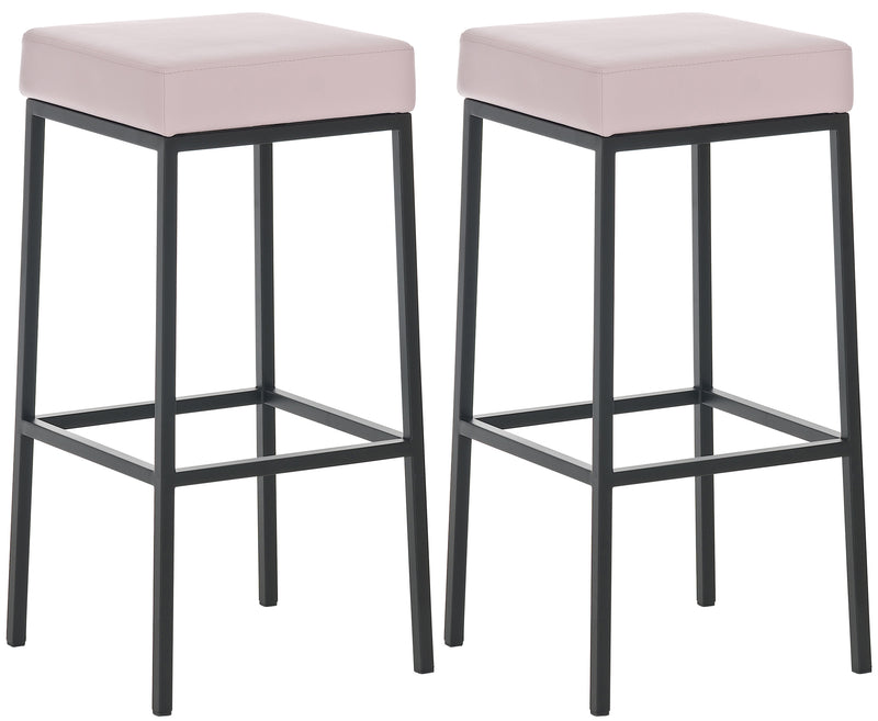 2er Set Barhocker Montreal 85 Kunstleder schwarz