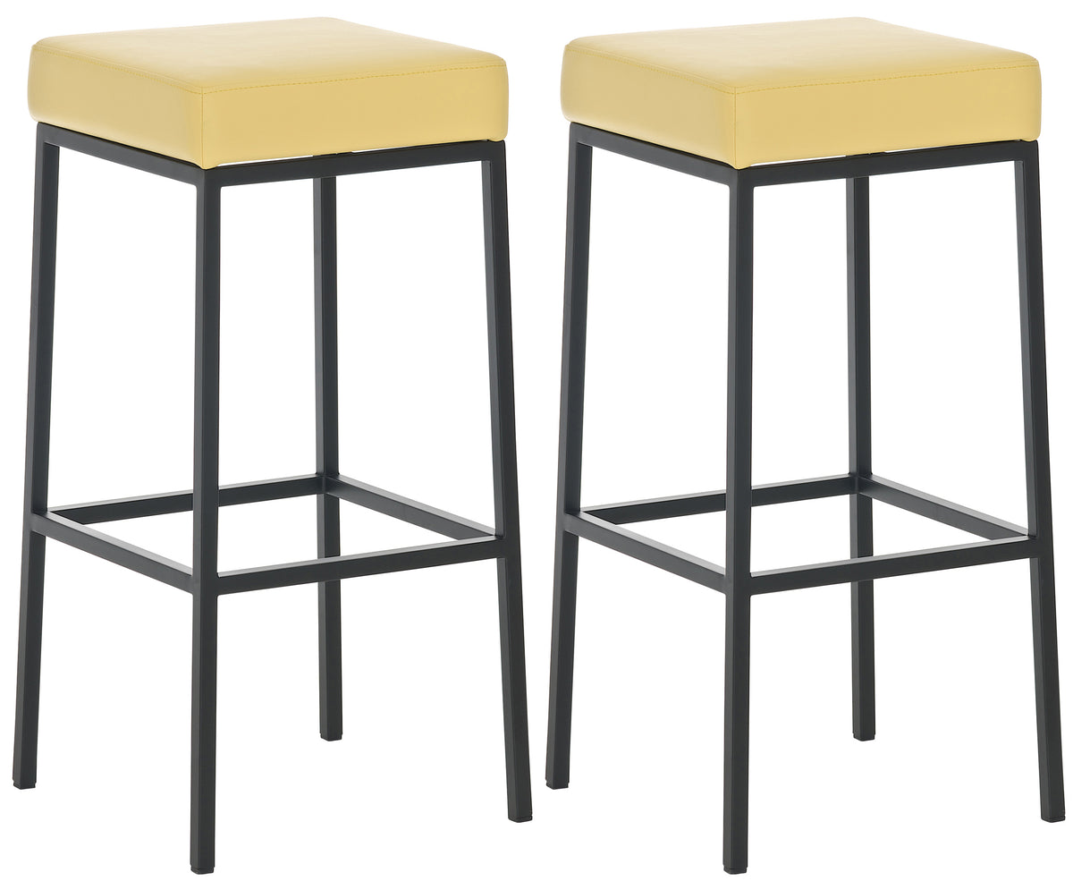 2er Set Barhocker Montreal 85 Kunstleder schwarz – Ansicht 7