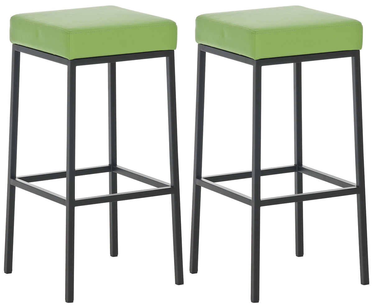 2er Set Barhocker Montreal 85 Kunstleder schwarz – Ansicht 19