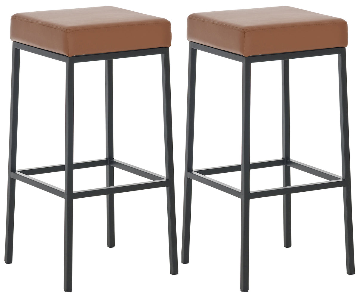 2er Set Barhocker Montreal 80 Kunstleder schwarz