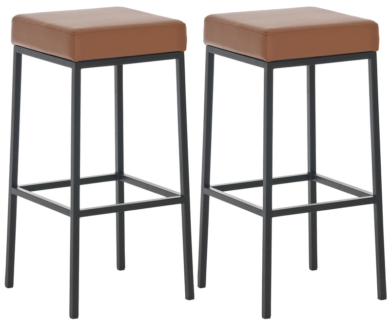 2er Set Barhocker Montreal 80 Kunstleder schwarz