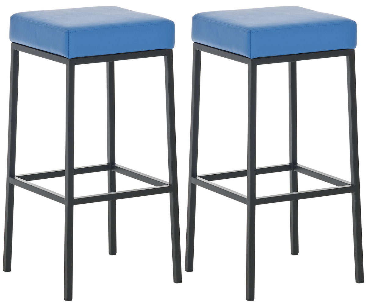 2er Set Barhocker Montreal 80 Kunstleder schwarz – Ansicht 13