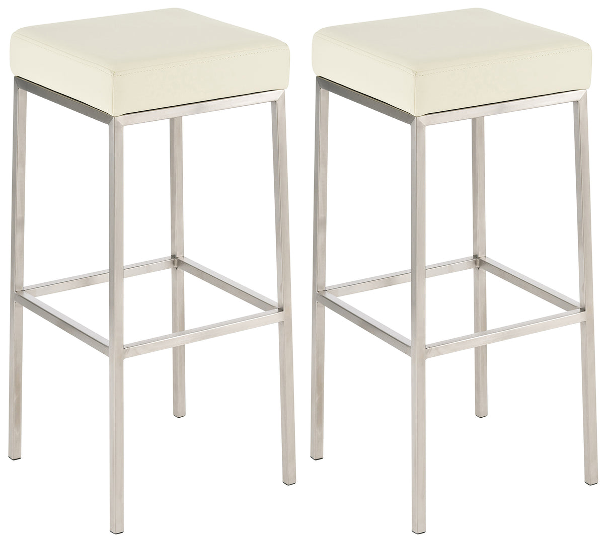 2er Set Barhocker Montreal 80 Kunstleder edelstahl – Ansicht 16