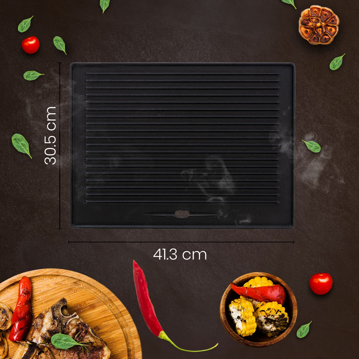 Grillplatte 41,3x30,5cm – Ansicht 2