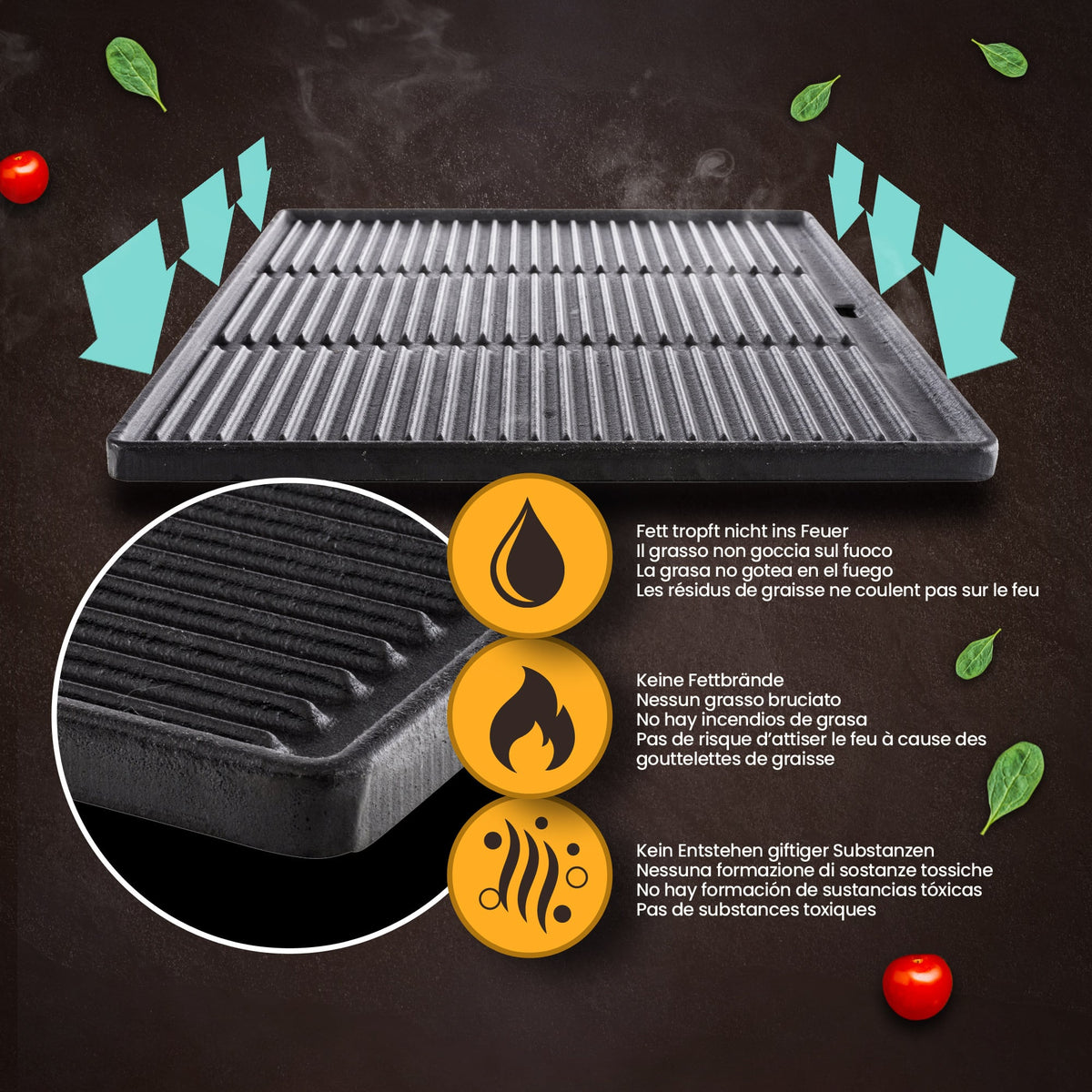 Grillplatte 41,3x30,5cm – Ansicht 4