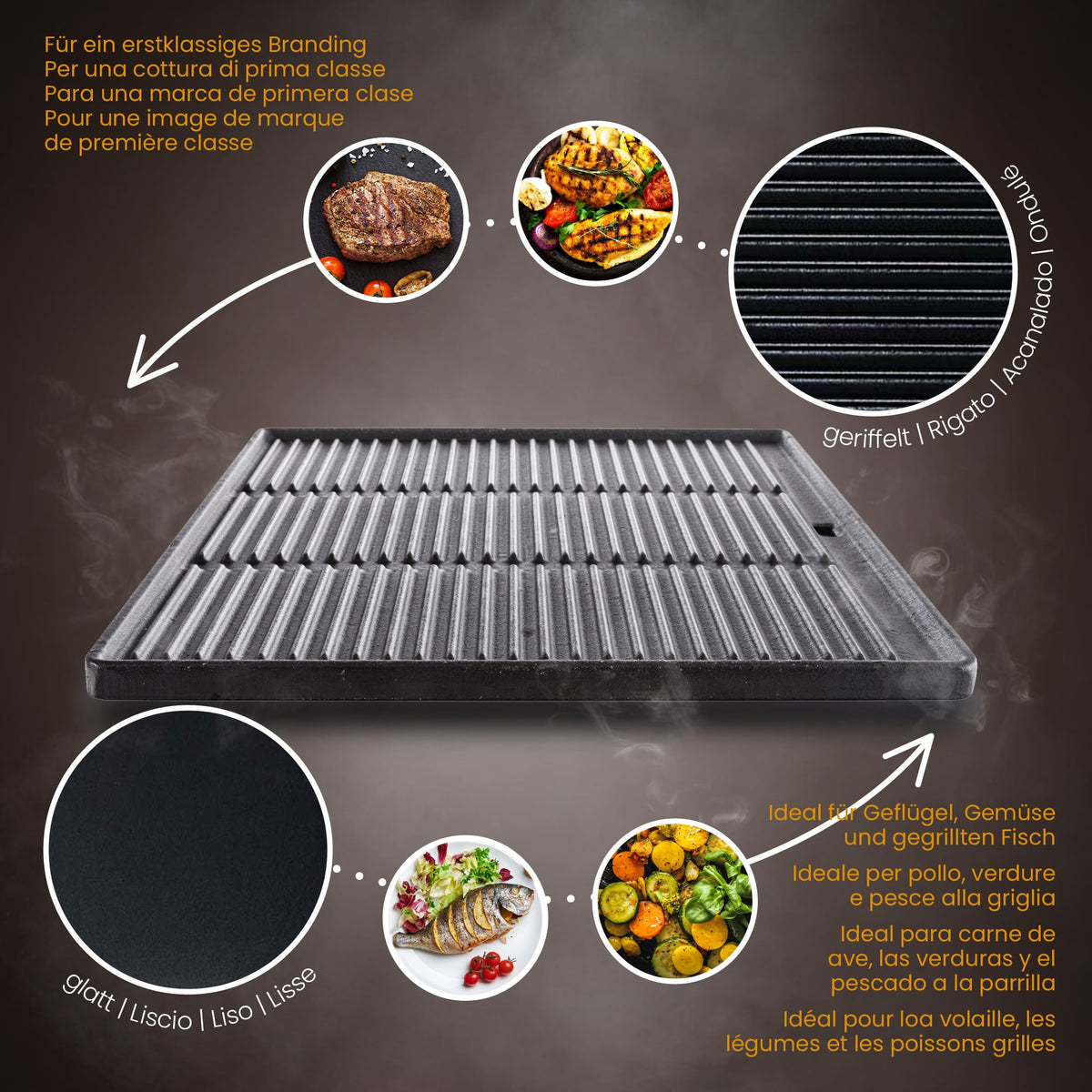 Grillplatte 45,5 x 35 cm – Ansicht 3