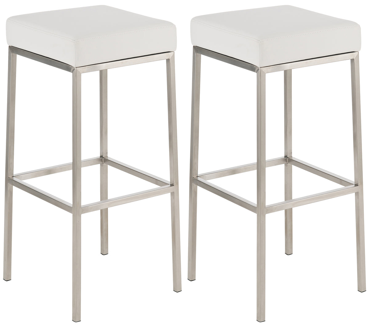 2er Set Barhocker Montreal 85 Kunstleder edelstahl – Ansicht 20