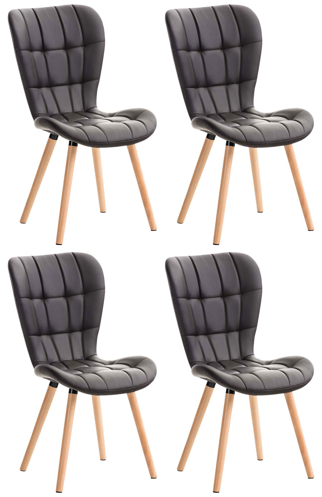 4er Set Esszimmerstuhl Elda Kunstleder – Ansicht 10