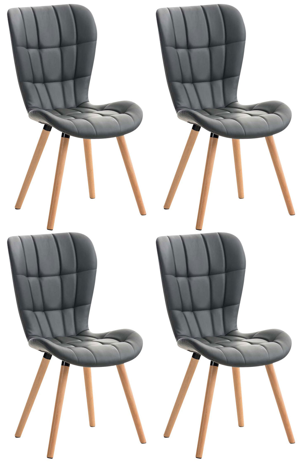 4er Set Esszimmerstuhl Elda Kunstleder – Ansicht 19
