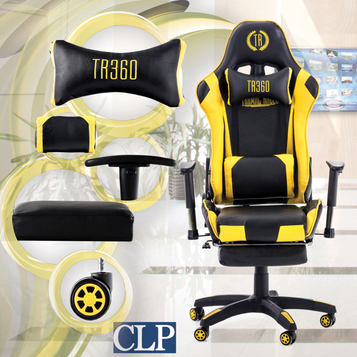 Racing Bürostuhl Turbo mit Fußablage – Ansicht 16