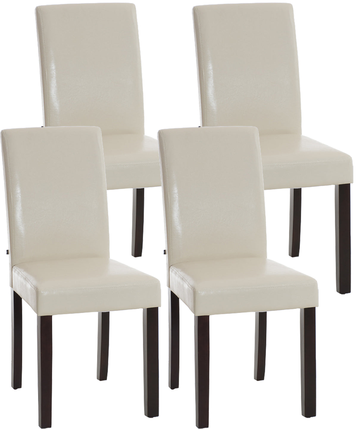 4er Set Esszimmerstuhl Ina dunkelbraun