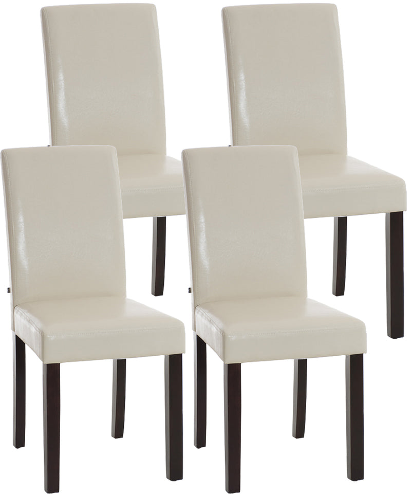 4er Set Esszimmerstuhl Ina dunkelbraun