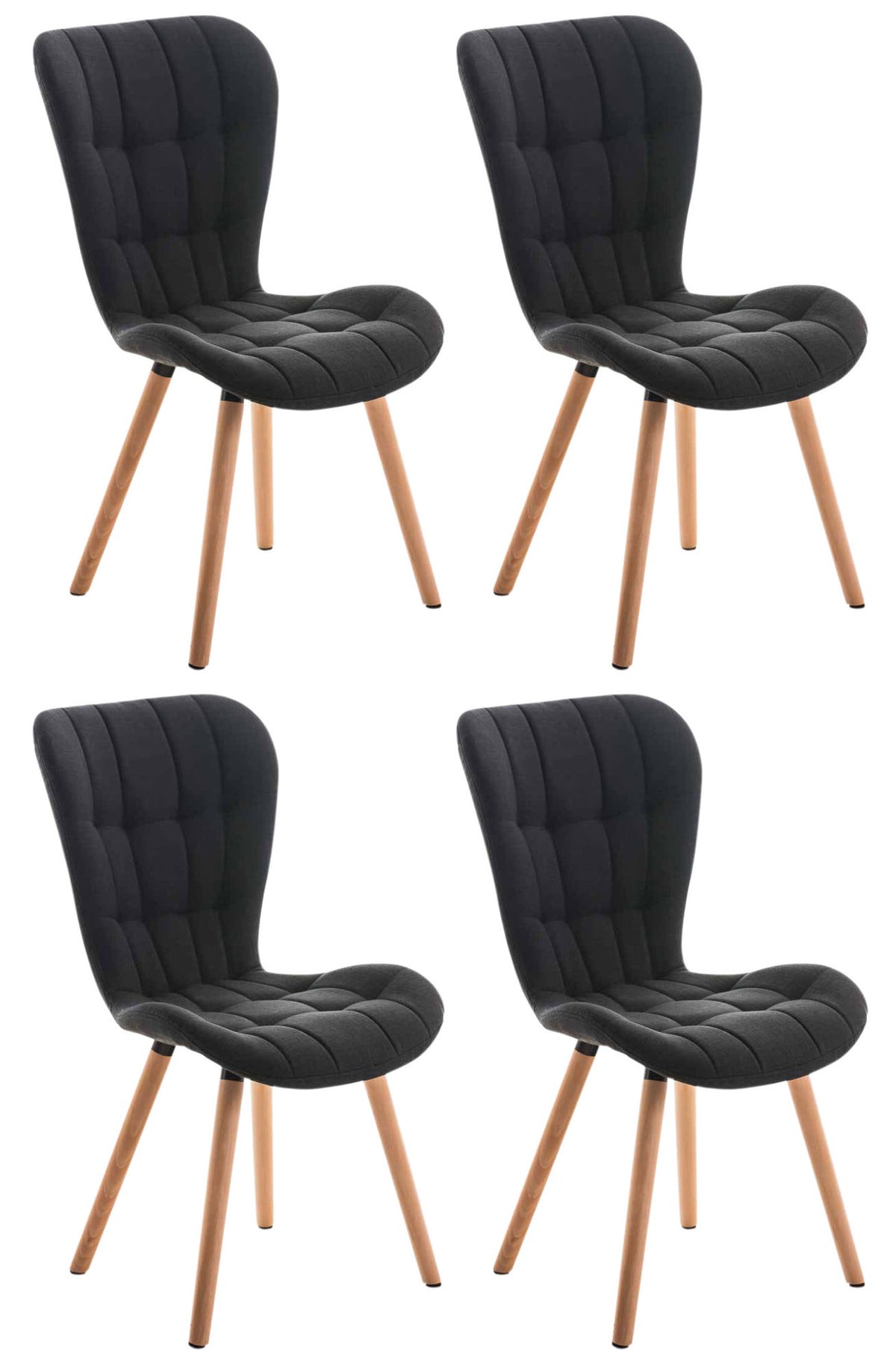 4er Set Stuhl Elda Stoff natura