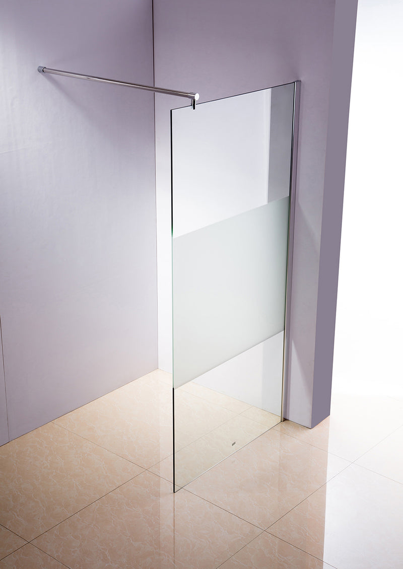 Duschabtrennung 130x200x100cm rund halb gefrostet