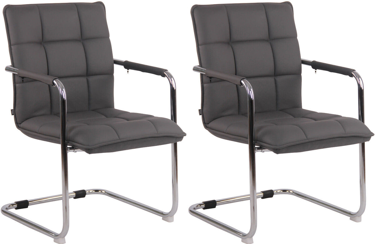 2er Set Stühle Gandia Echtleder chrom – Ansicht 20