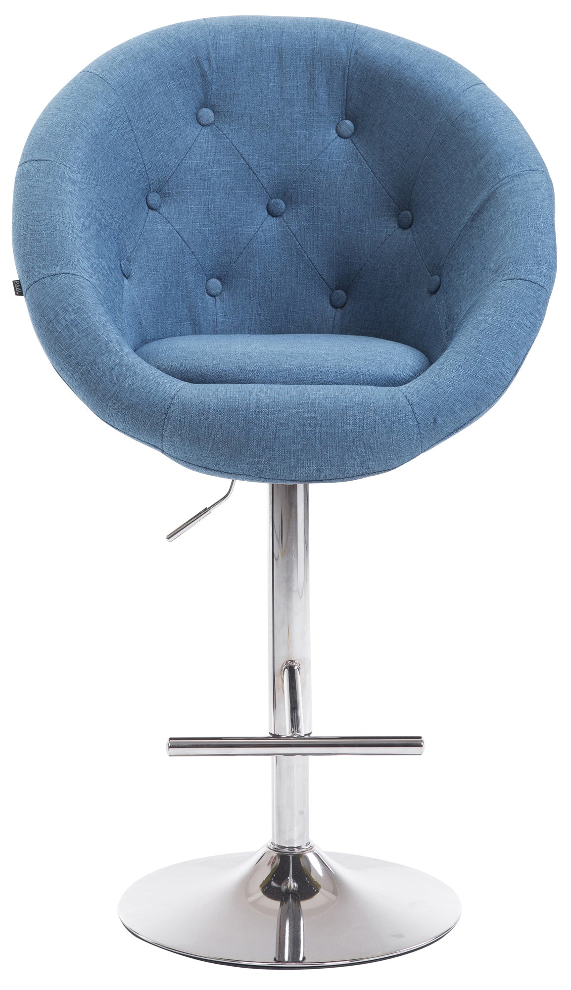 Barhocker London V2 Stoff chrom – Ansicht 2
