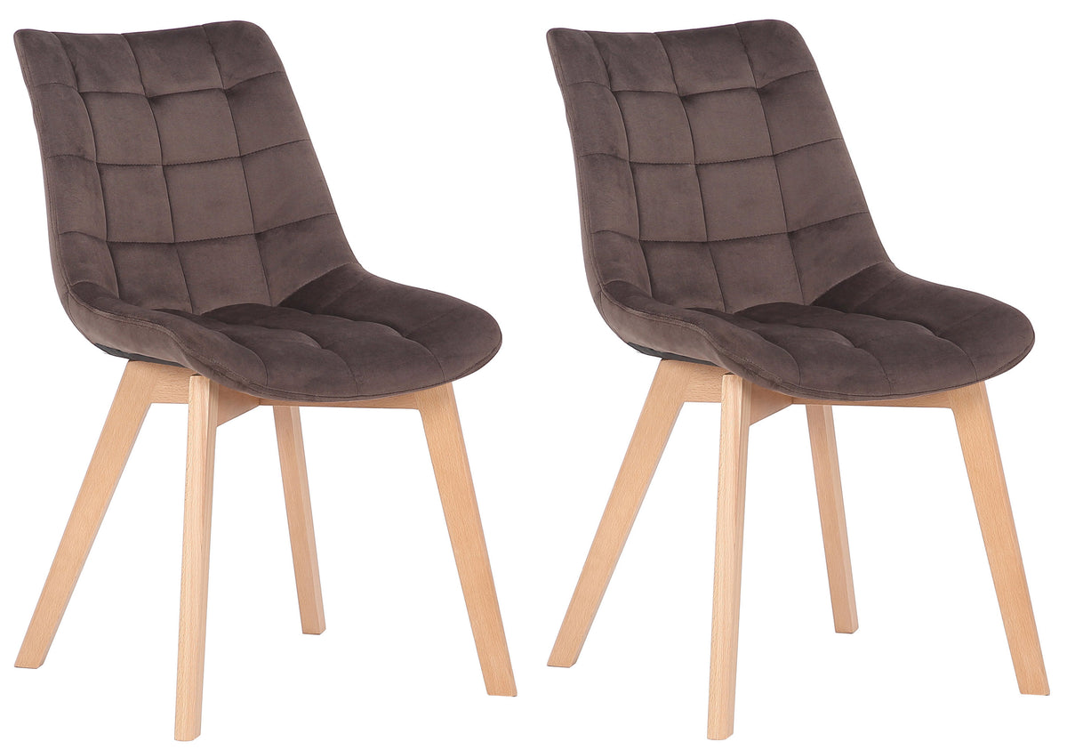 2er Set Esszimmerstühle Passaic Samt – Ansicht 9