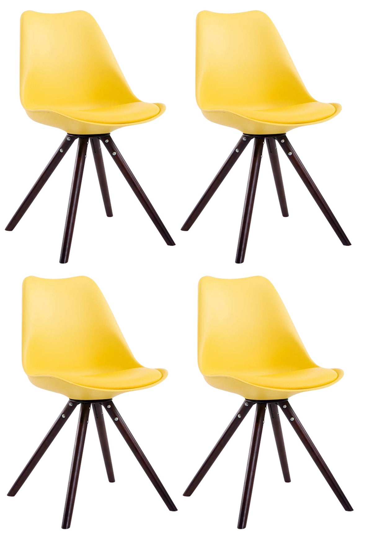 4er Set Stühle Toulouse Kunstleder Rund cappuccino – Ansicht 4