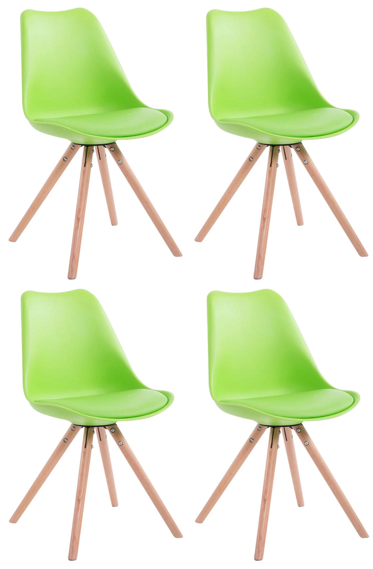 4er Set Stühle Toulouse Kunstleder Rund natura – Ansicht 7